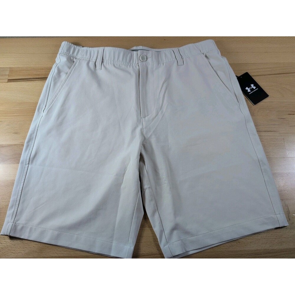 Under Armour 10" Drive Short UA Golf Chino White Mens Size 35 NWT